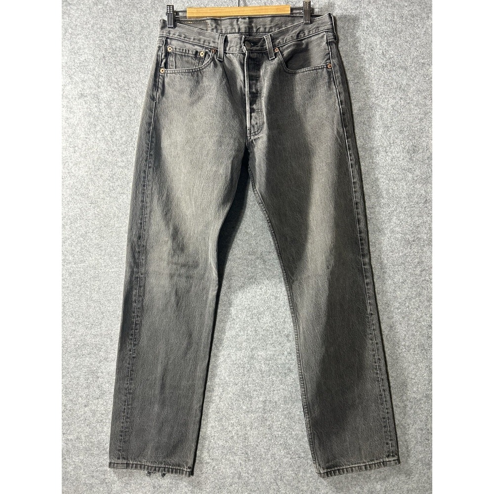 Vintage 1997 Levi's 501 Jeans Men 32x32 Faded Grey Made in Mexico Button Fly 90s
